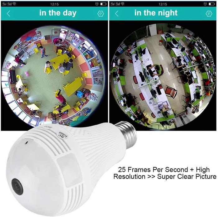 Wifi 360º Panoramic Security Light Bulb With Camera Surveillance Flasheye