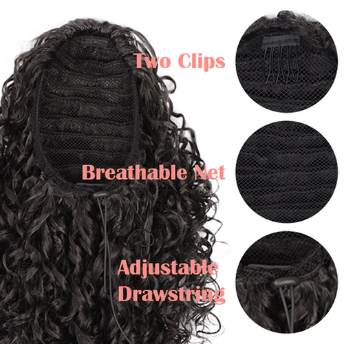 Wig Ponytail Wig Female African Small Curls