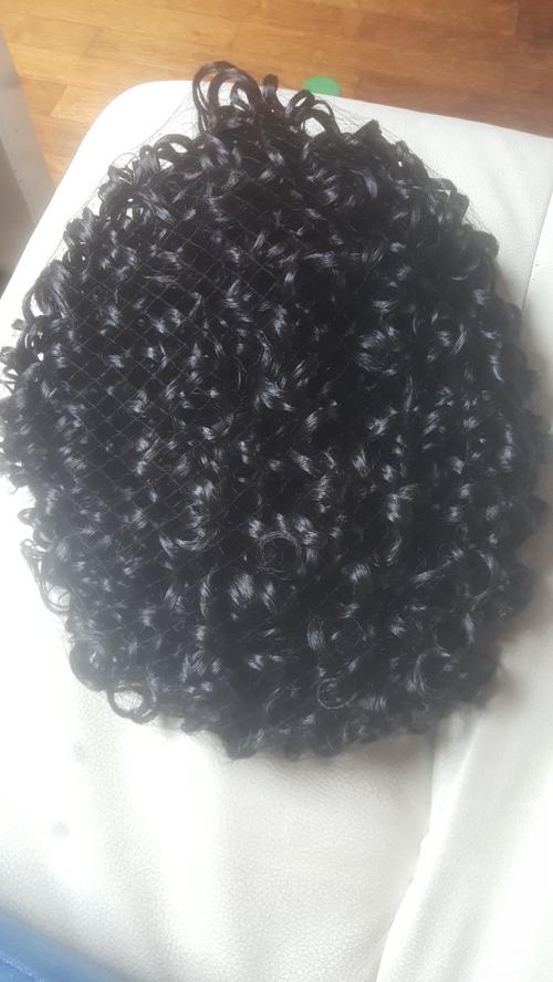 Wig Ponytail Wig Female African Small Curls photo review