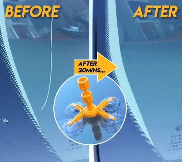 With its all new Nano repair technology, Nanoroji™ Windshield Cracked Glass Repair Kit is designed to repair cracked and damaged glass in 20 minutes. It minimizes the appearance of cracks and stops them from spreading using advanced resin formula.