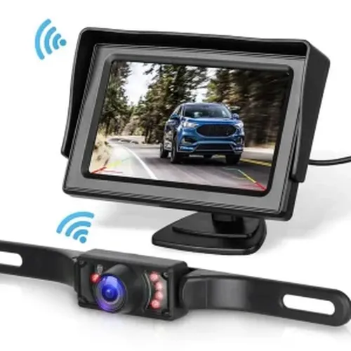 Wireless Backup Camera Car Rear View 5  Monitor Night Vision