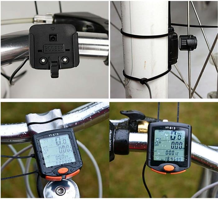 Wireless Bike Computer with Large Screen and Stopwatch Function