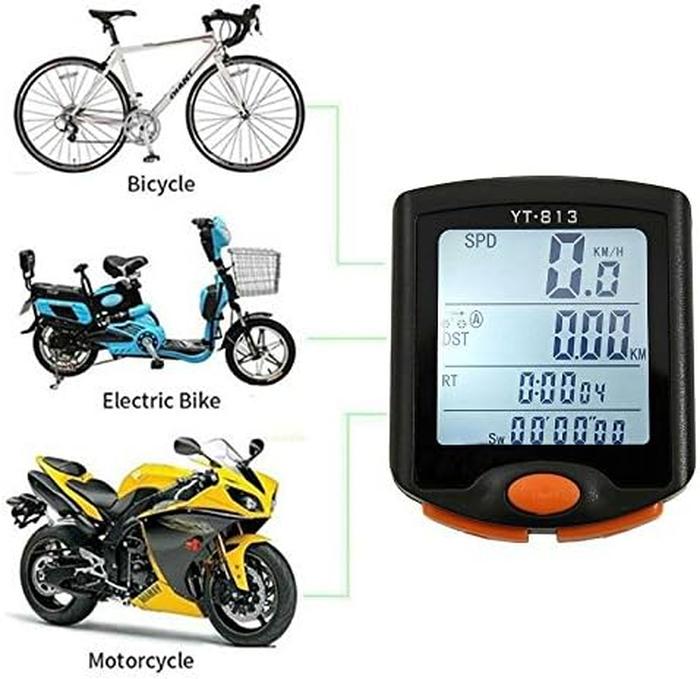 Wireless Bike Computer with Large Screen and Stopwatch Function
