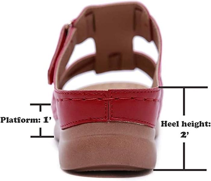 Women’s Retro Open Toe Wedge Sandals with Thick Sole