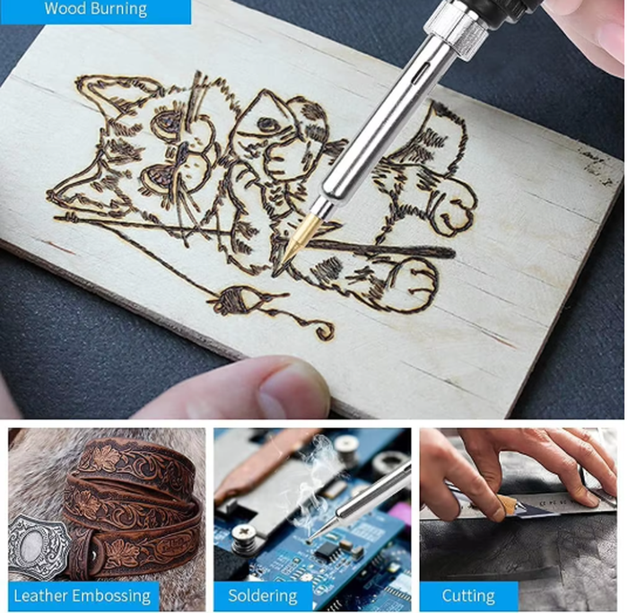 60W Wood Burning Kit Electric Engraving Tool Set